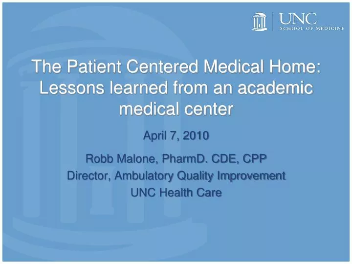the patient centered medical home lessons learned from an academic medical center