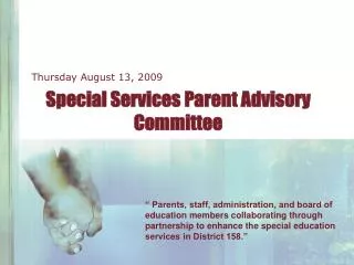 Special Services Parent Advisory Committee