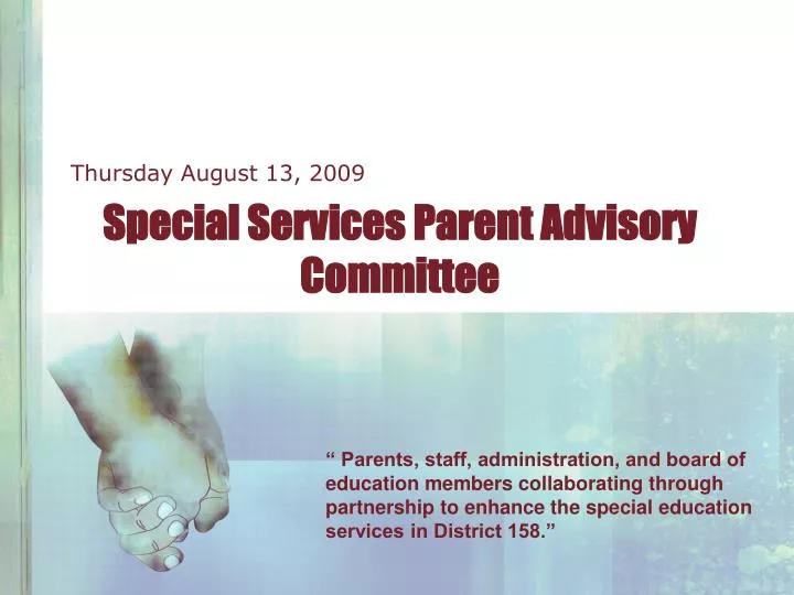 special services parent advisory committee