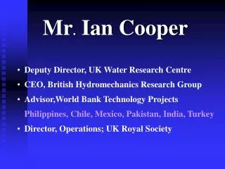 Mr . Ian Cooper