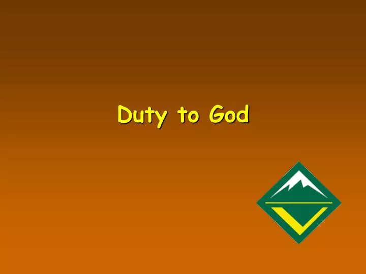duty to god