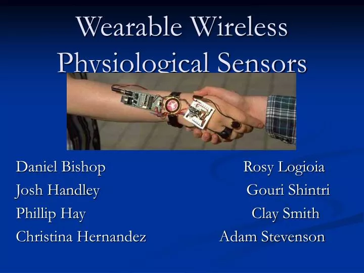 wearable wireless physiological sensors