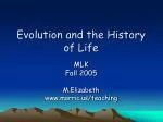 Evolution and the History of Life