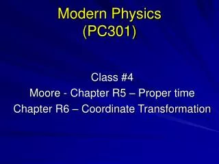 Modern Physics (PC301)