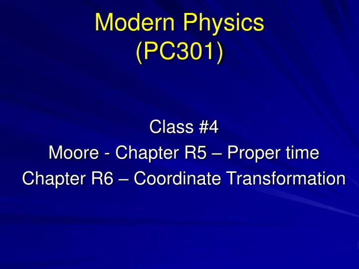 modern physics pc301