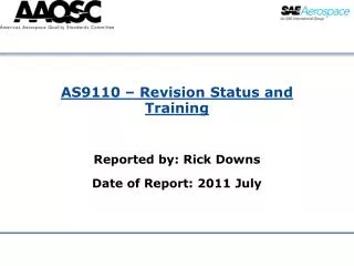 as9110 revision status and training