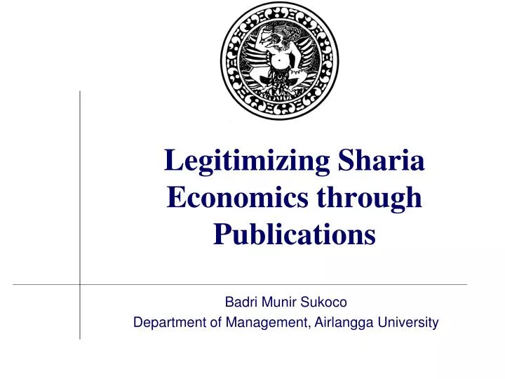 legitimizing sharia economics through publications