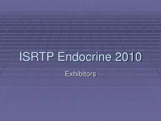 ISRTP Endocrine 2010