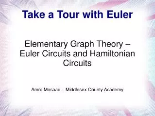 Take a Tour with Euler