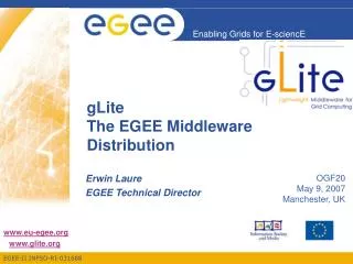 gLite The EGEE Middleware Distribution
