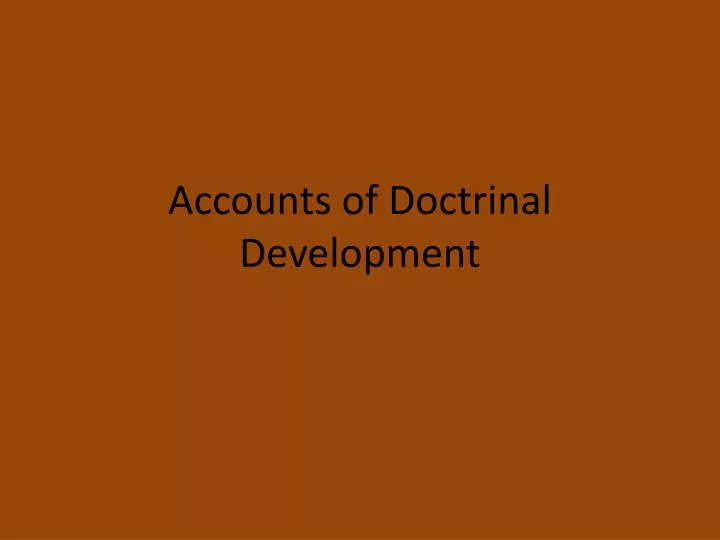 accounts of doctrinal development