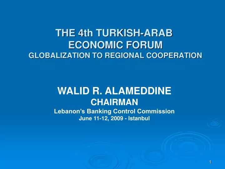 the 4th turkish arab economic forum globalization to regional cooperation
