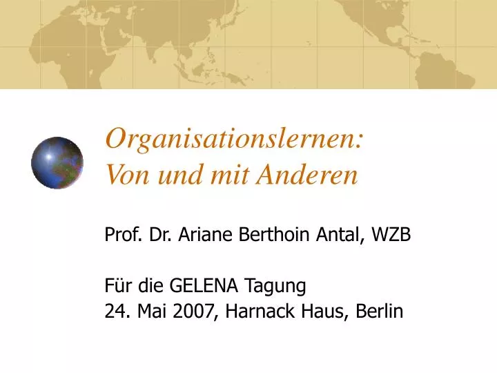 organisationslernen von und mit anderen