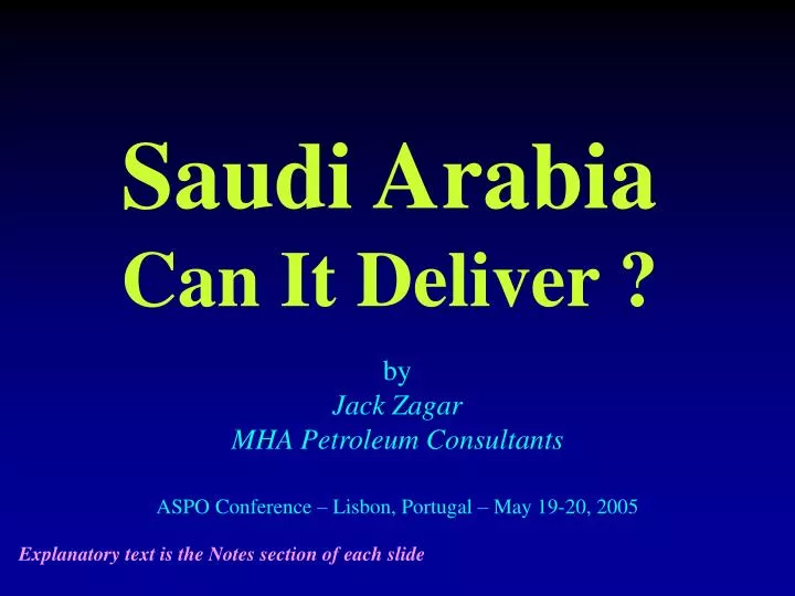 saudi arabia can it deliver