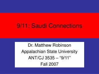 9/11: Saudi Connections