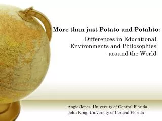 More than just Potato and Potahto: