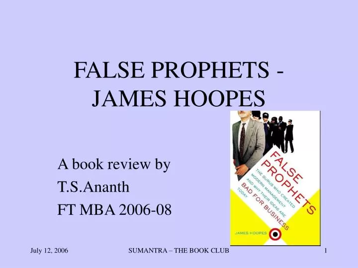 false prophets james hoopes