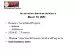 Network Applications and Virtualization: 2009-2010 Projects Overview - slide 1