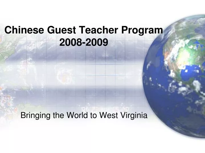 chinese guest teacher program 2008 2009