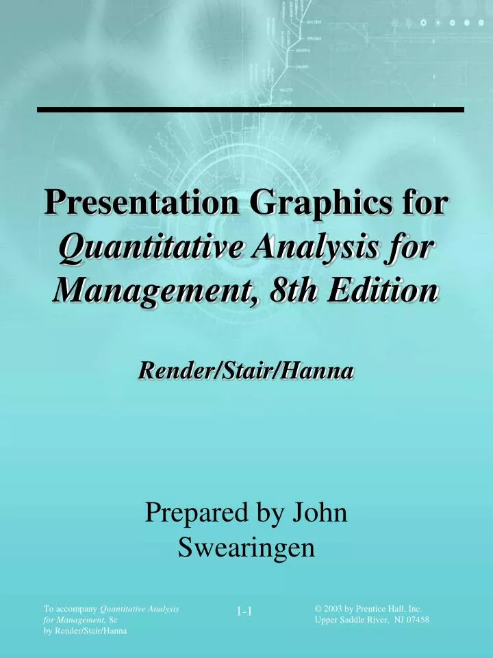 presentation graphics for quantitative analysis for management 8th edition render stair hanna