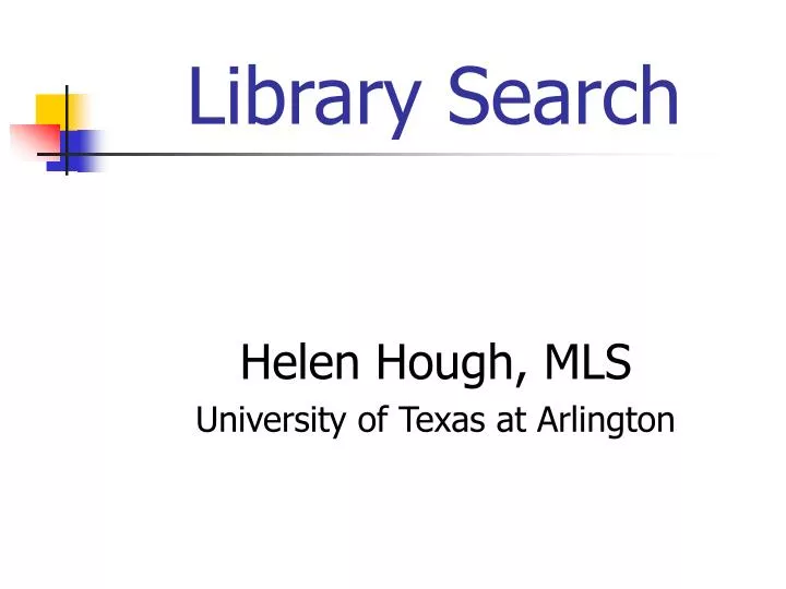 library search