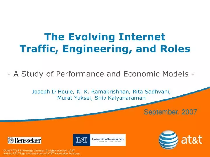 the evolving internet traffic engineering and roles