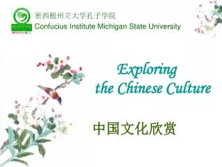 Exploring the Chinese Culture