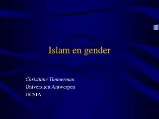 Islam en gender