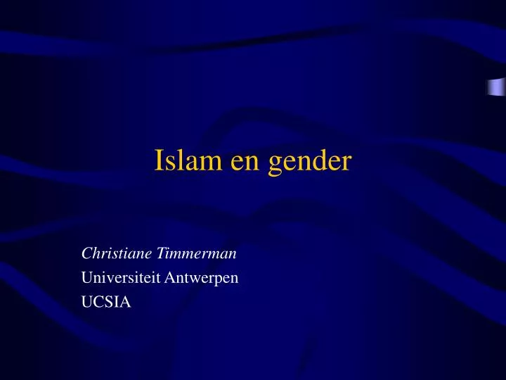 islam en gender
