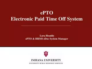 epto electronic paid time off system lora headdy epto hrms edoc system manager