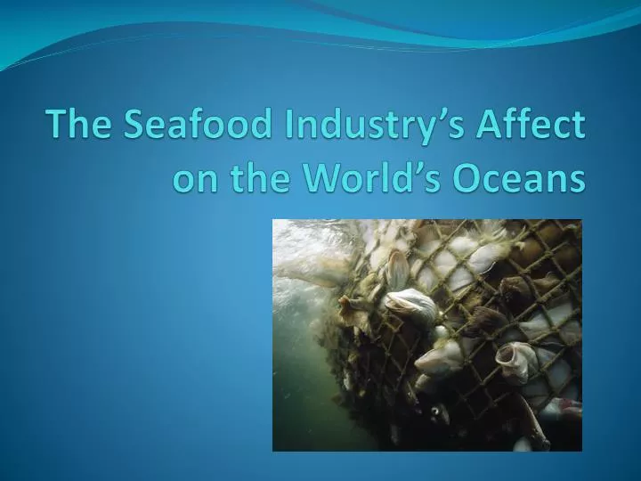 the seafood industry s affect on the world s oceans