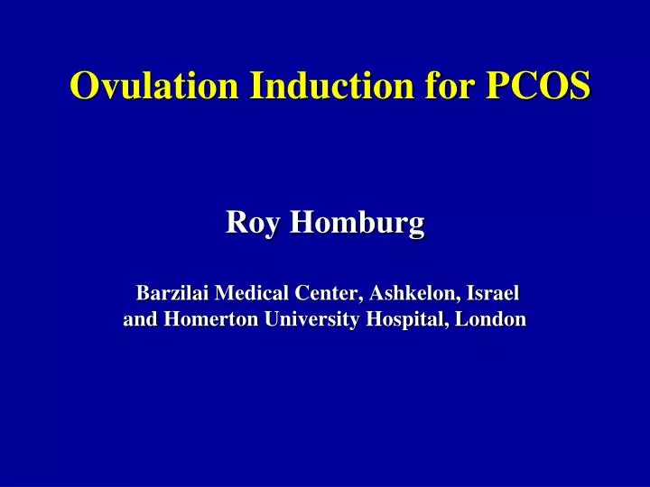 ovulation induction for pcos