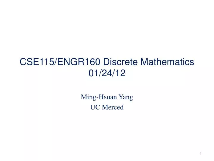 cse115 engr160 discrete mathematics 01 24 12