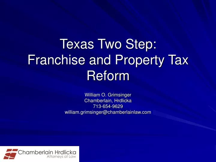 texas two step franchise and property tax reform