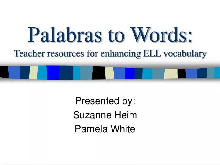 palabras to words teacher resources for enhancing ell vocabulary