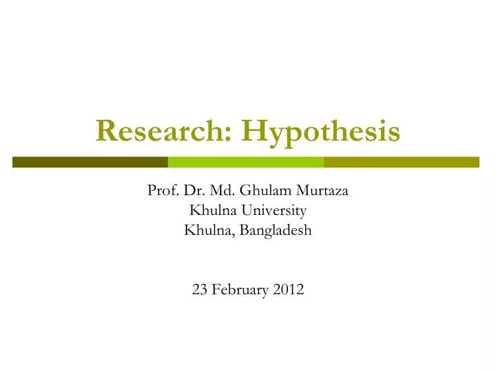 research hypothesis ppt free download