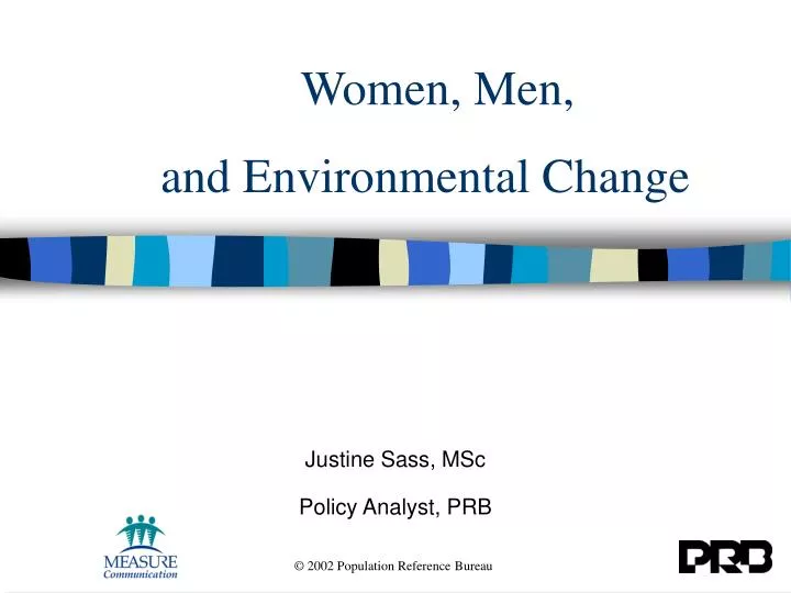 women men and environmental change