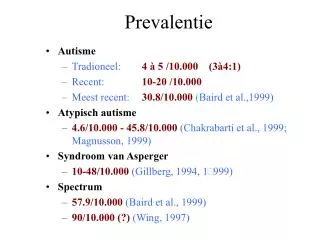 prevalentie