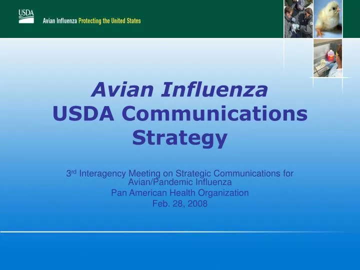 avian influenza usda communications strategy