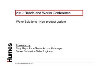 2012 Roads and Works Conference
