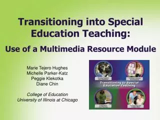 Transitioning into Special Education Teaching: Use of a Multimedia Resource Module