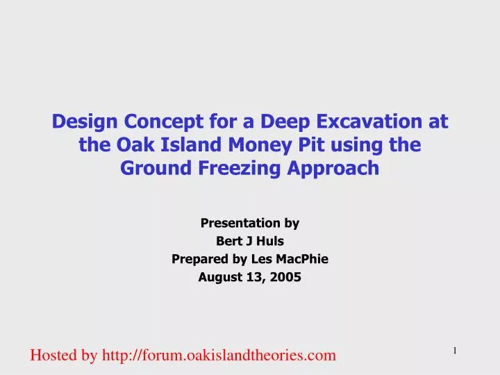 design concept for a deep excavation at the oak island money pit using the ground freezing approach