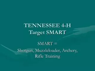 TENNESSEE 4-H Target SMART