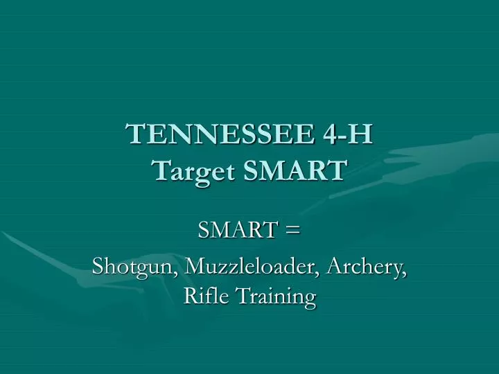 tennessee 4 h target smart