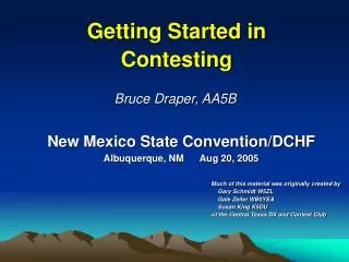 New Mexico State Convention/DCHF Albuquerque, NM Aug 20, 2005