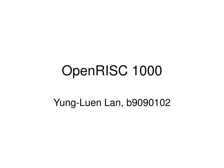 openrisc 1000