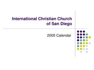 International Christian Church of San Diego