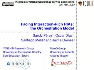 Facing Interaction-Rich RIAs: the Orchestration Model