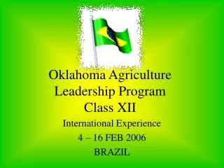 Oklahoma Agriculture Leadership Program Class XII