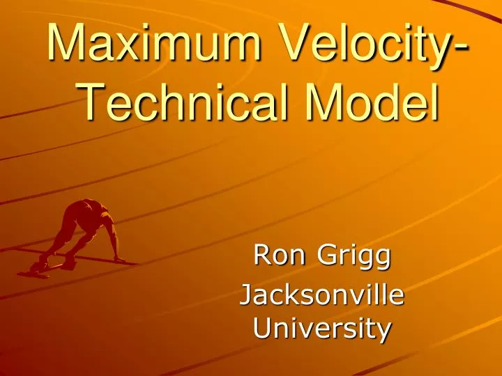 maximum velocity technical model